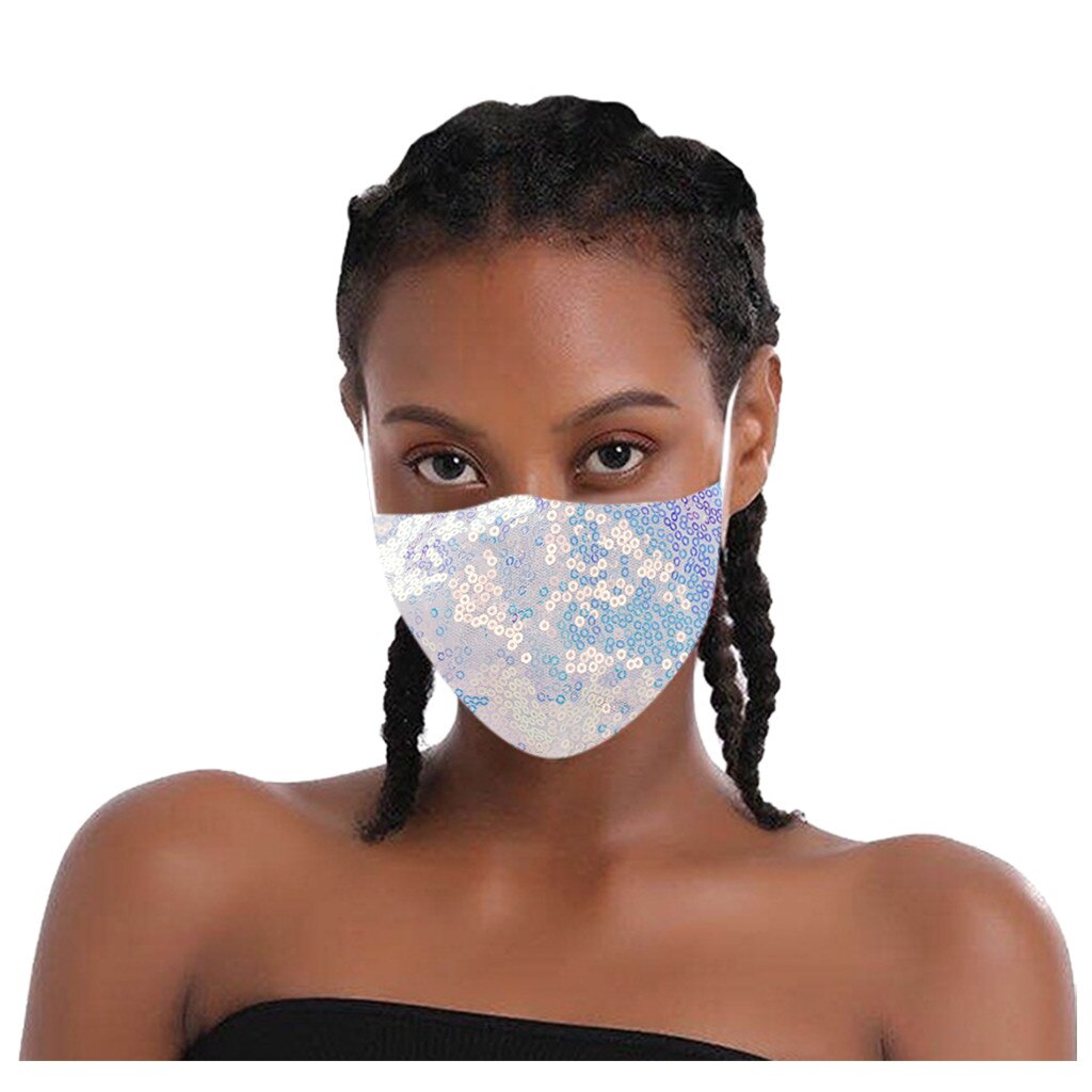 Elastische Leuchtenden Pailletten Masken für Gesicht Frauen Sonnencreme Atmungs Kristall Maskerade Schmuck Maske für Nachtclub tanzen Party 21: K