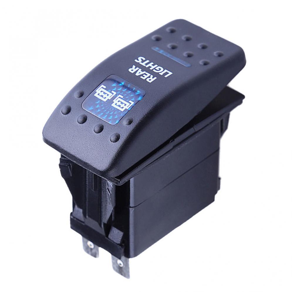 Interruptor basculante a prueba de agua, 12V, 20A, barra ARB 5P, luz LED azul, venta de coche