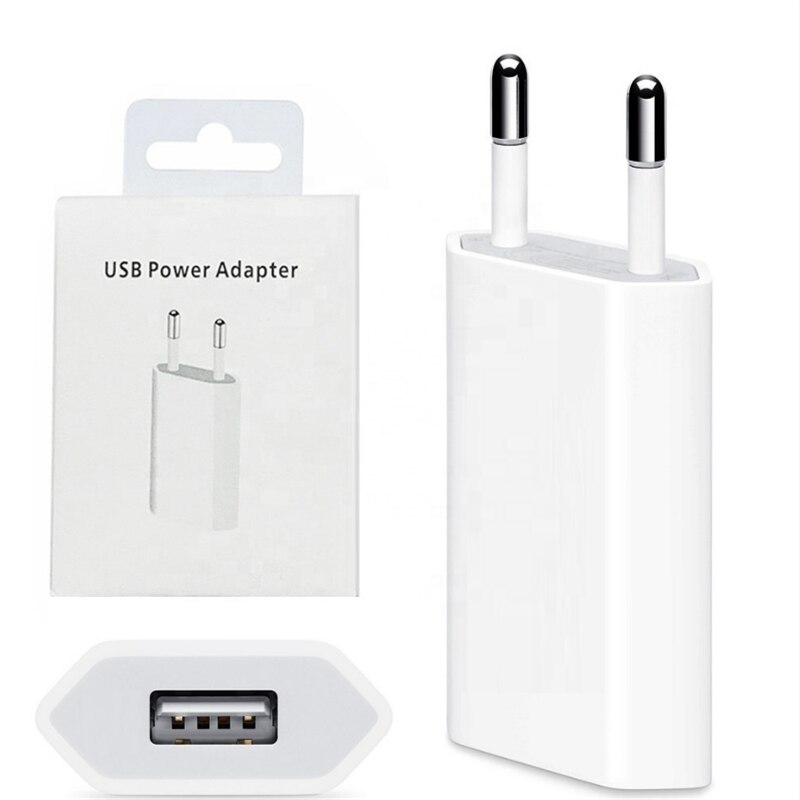 10Pcs Verpakking Originele 5V 1A Wall Charger Usb Charger Voor Iphone 4 5S Xs Xr 8 7 6S Plus 11 12 Snelle Lading Reizen Power Adapter