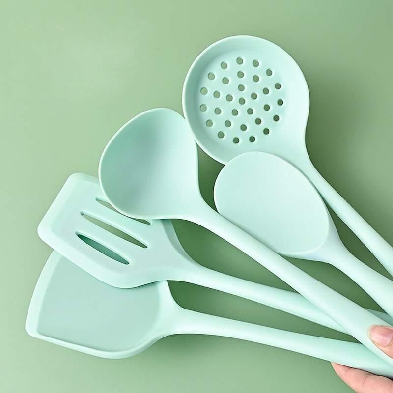 Silicone Kitchen Utensils Colander Spatula Non-stick Soup Spoon Cooking Tools Spatula Kitchenware Cooking Shovel Tableware