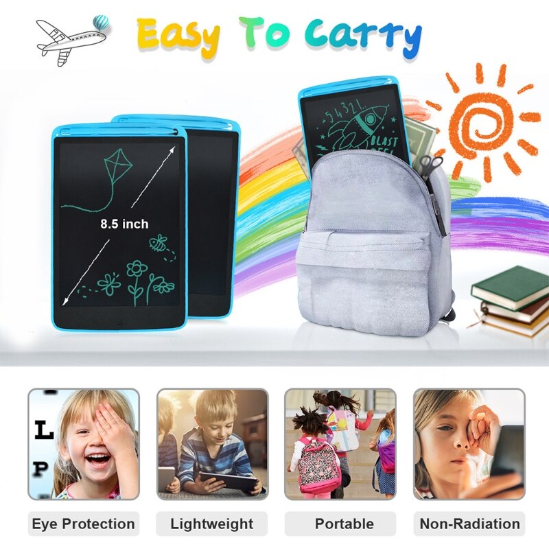 8.5 Inch Electronic Graphics Drawing Pads Kids Handwriting Pads Pre-school Toddlers Electronic Drawing Board eWriter HX6A