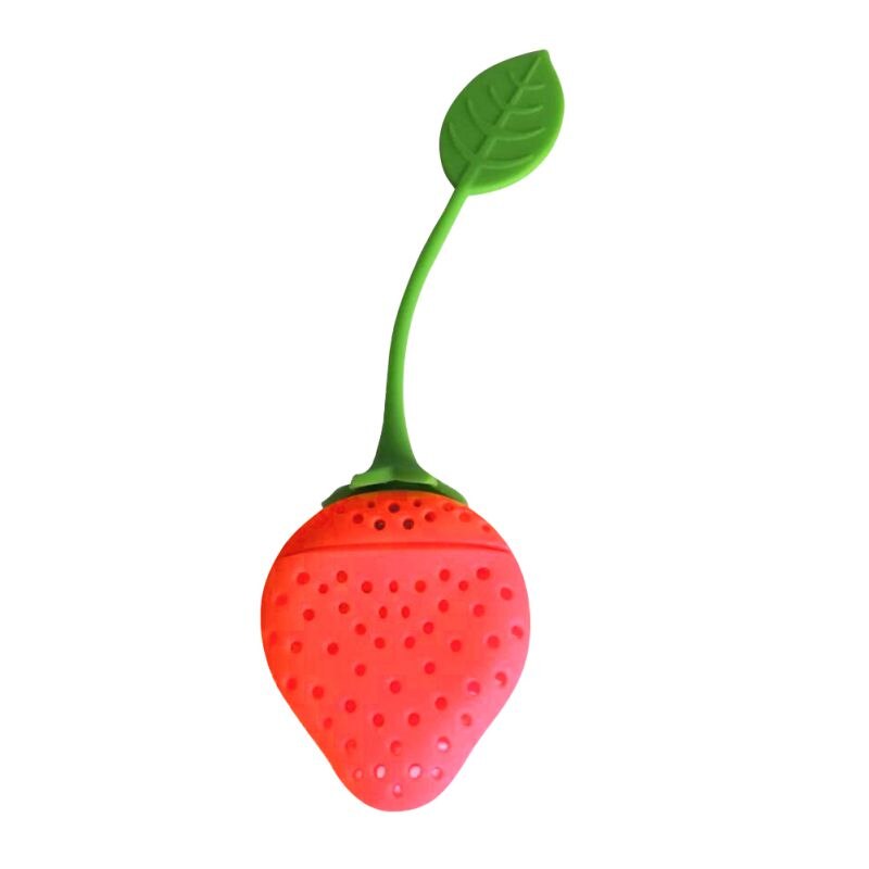 Silicone Tea Infuser Non-toxic Strawberry Shape Herbal Spice Tea Strainer Tea Bag Kitchen Supplies Teapot Accessories #