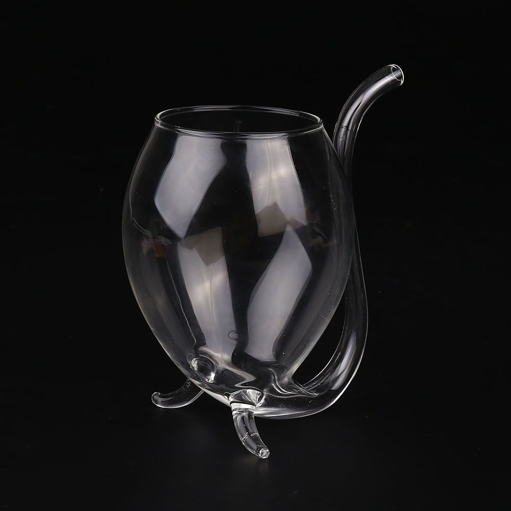 Caneca de vinho copo de vidro copo de vinho especial com bico alta qualidade 300ml caneca de vinho tinto elegante claro presente festa suco do diabo