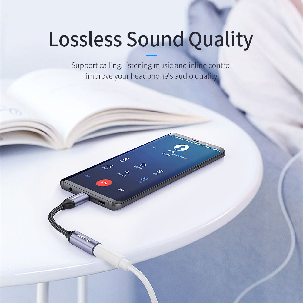 Essager Kabel typu C do gniazda 3,5 mm Adapter słuchawkowy USB C do gniazda 3,5 mm Kabel audio Aux Przewód do telefonu komórkowego Huawei Xiaomi Mi