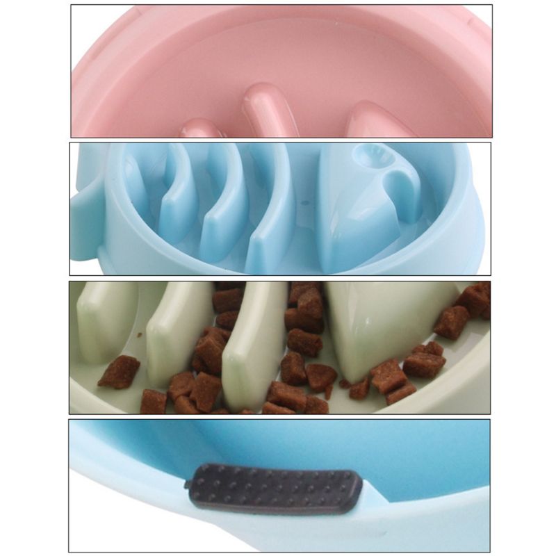 Pet Slow Eating Feeder Fish Shape Dog Bowl Bloat Stop Healthy Interactive Feeding Food Puppy Plate Dishes