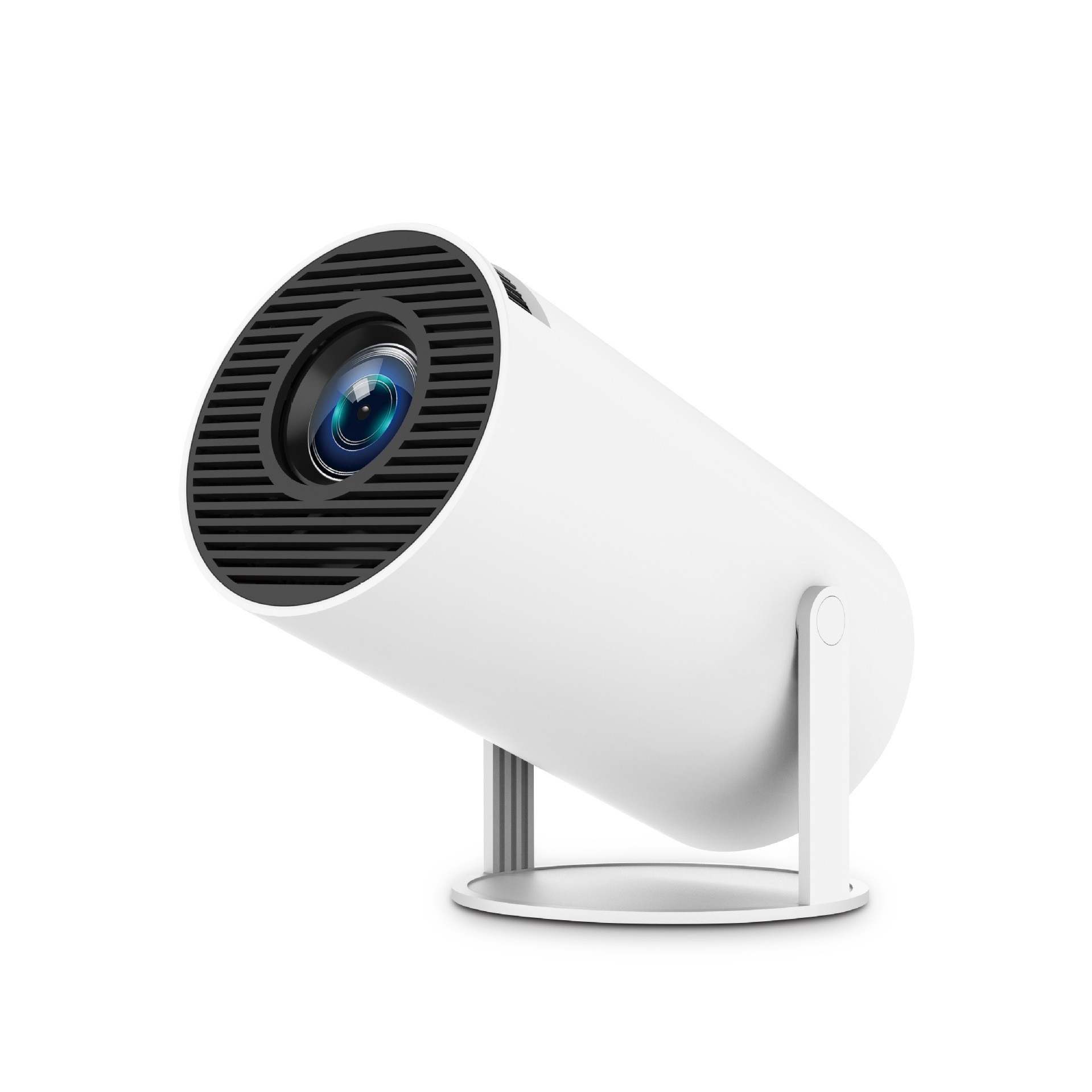 Proiettore intelligente ad alta definizione, compatto e portatile, compatibile con una varietà di dispositivi, adatto per uso home theater/ufficio: WHITE