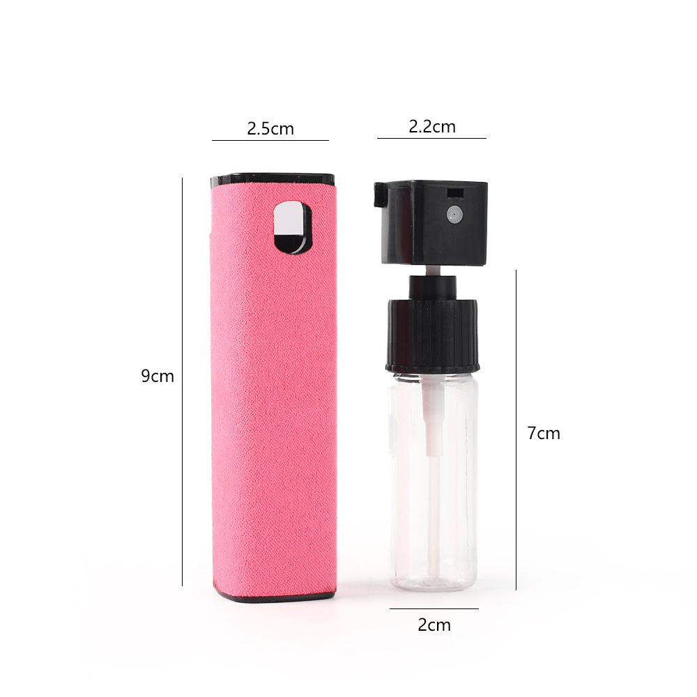Limpiador de pantalla de teléfono 2 en 1, botella pulverizadora y paño de limpieza de microfibra, Mini tableta portátil, juego de limpiador de pulido de pantalla de PC móvil