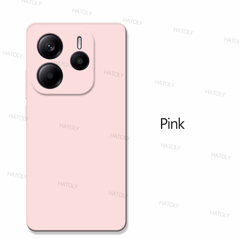 For Xiaomi Redmi Note 14 4G Case Xiaomi Redmi Note 14 4G Cover TPU Shockproof Liquid Silicone Phone Case Xiaomi Redmi Note 14: Pink / For iPhone 16 Pro Max