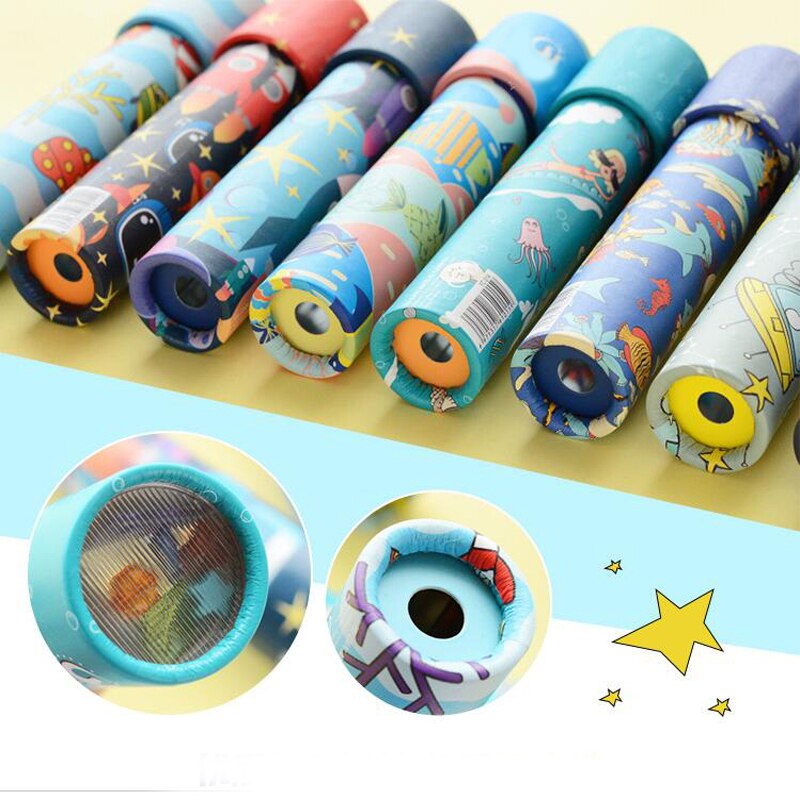 1 Pc Cartoon Animals Anti-stres Kaleidoscope Interactive Science Educational Toys for Children Boys Girls Kids Autism Care