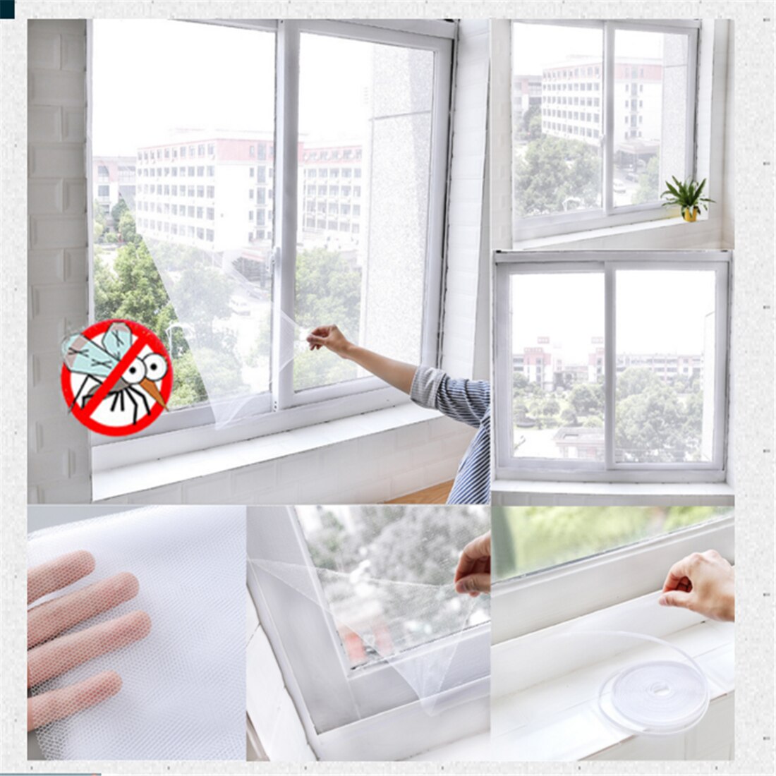 Okno owad ekran duży komar/osa/latać/błąd drzwi siatki netto samo chwyt gorący