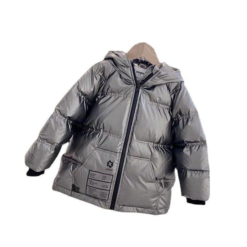 4-12Y Jongen Katoenen Jas Kinderen Kleding Winter Zijde Katoenen Jas Cuhk Kinderen Warm Gevoerde Thicken Jacket Hooded: 160