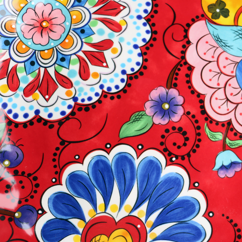 Vaisselle de table en céramique chinoise | Cuisine individuelle, peinte à la main, mariage rouge traditionnel chinois assiette de légumes ménagère bol ouest