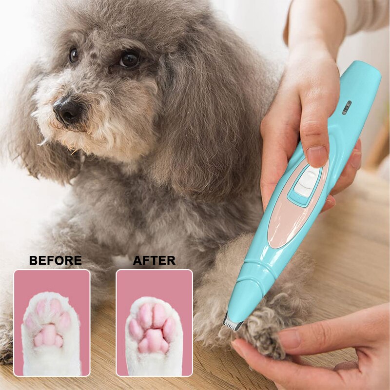 Cortapelos eléctrico para perros, pies de recortador de pelo para mascotas, peluquería, cortador de pelo para perros, pedicura