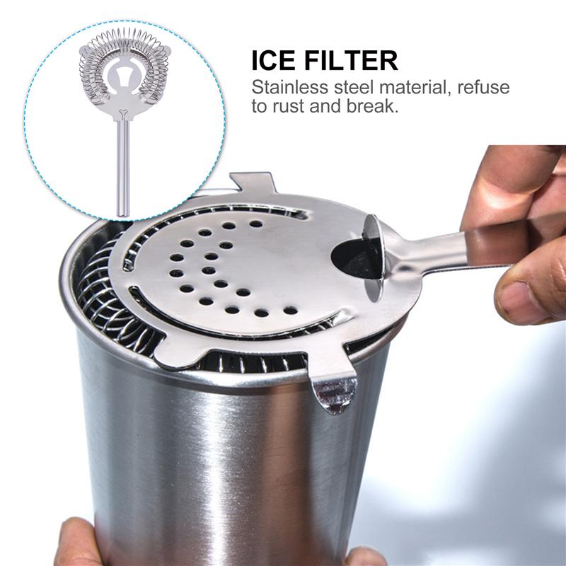 2Pcs Rvs Cocktail Zeef Zeef Voor Professionele Bartenders