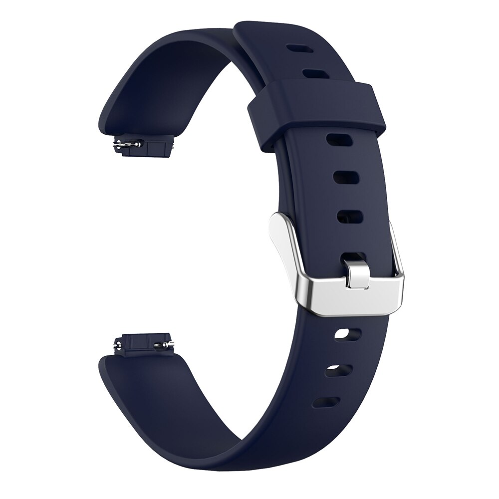 Bracelet de montre en Silicone pour Fitbit inspire 2, avec boucle en métal, Sport, accessoires: Midnight blue / S (5.5-6.7 inch)