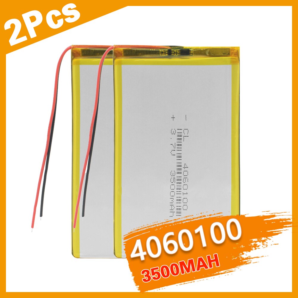 2Pcs High Capacity Li-Polymer Battery 3500MAH Rechargeable Li ion Cell 4060100 Model Lithium Polymer Battery for Digital Camera