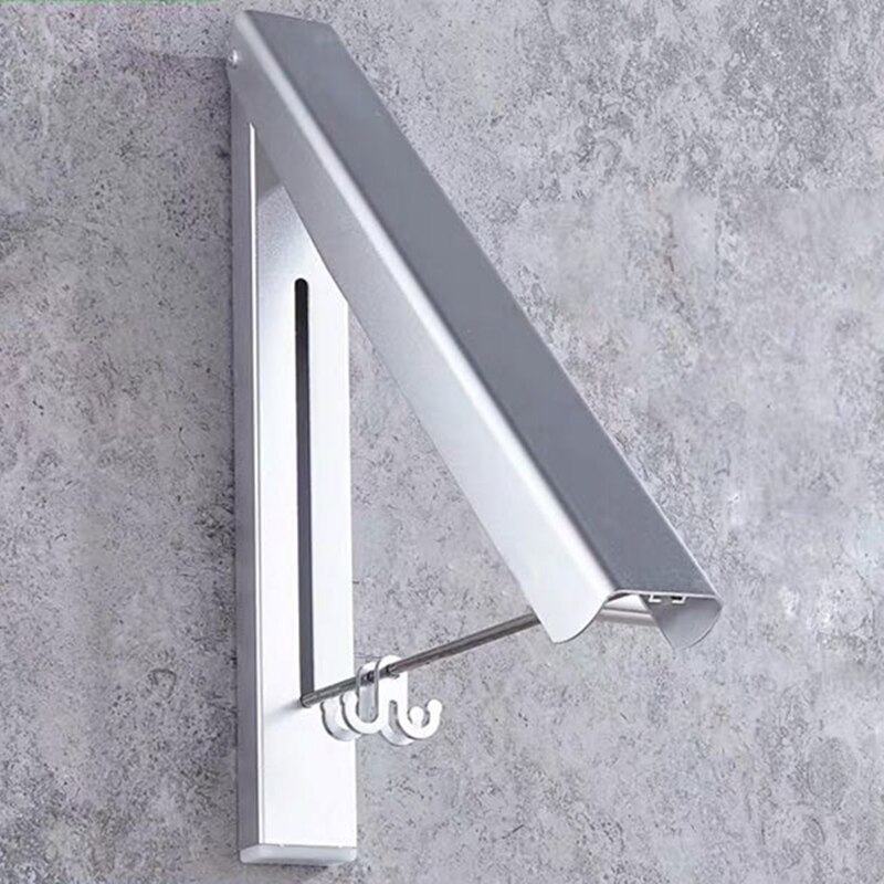 Tendedero plegable para el baño, tendedero ajustable para la colada del hogar, herramienta retráctil sin perforación para balcón, colgador de ropas multifuncionales para interiores: B