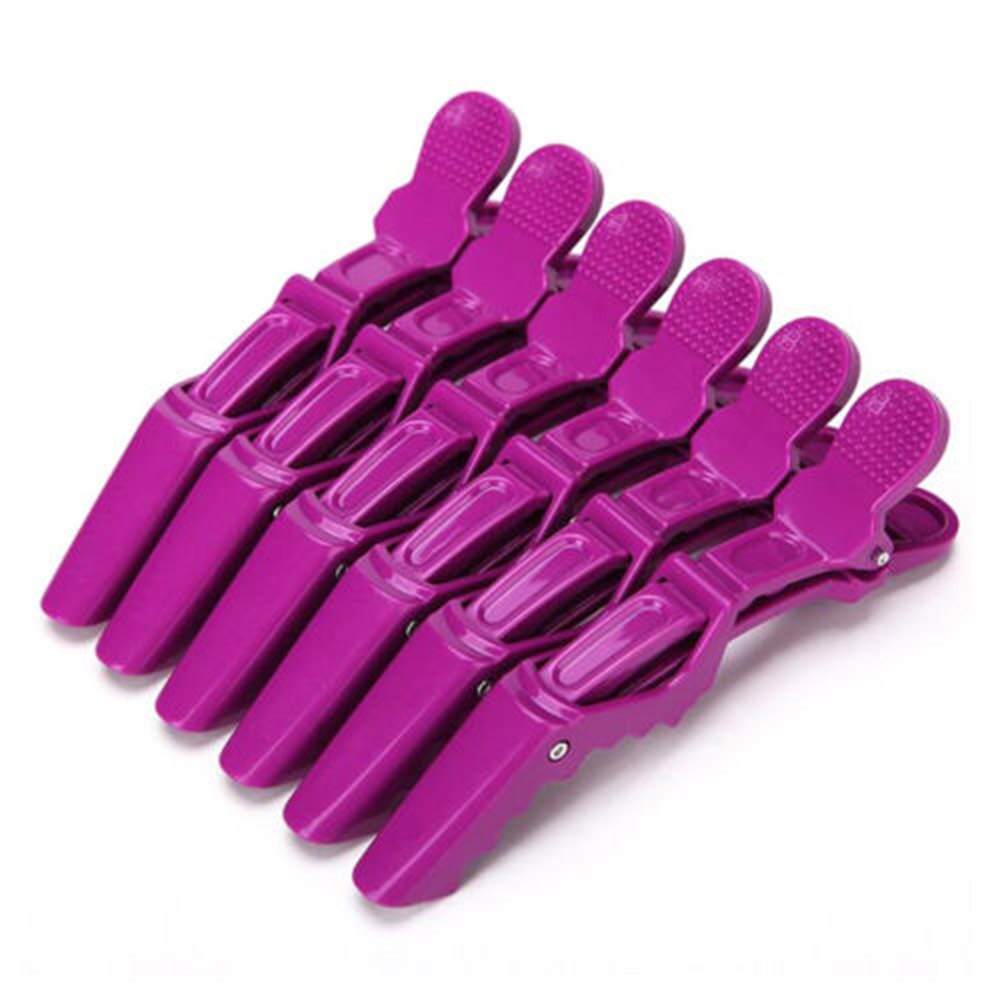 Pinzas para el cabello mate, pinza para seccionar de cabello, pinza para el pelo, herramienta de salón de peluquería, pinza de pelo de cocodrilo para mujeres 1 pieza: Gris