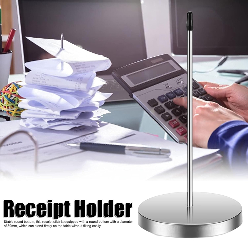 Bill Fork Desk Receipt Holder Restaurant Cafes Receipts Office Check Bill Fork Spindle Straight Rod Paper Holder