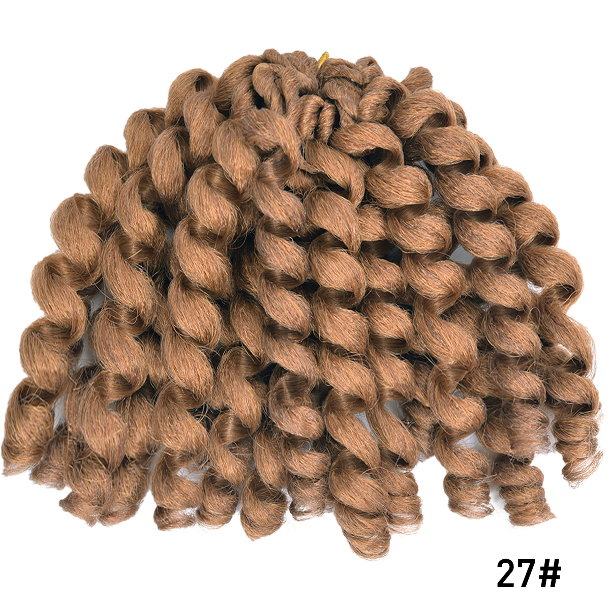 Extensión de cabello sintético degradado para mujeres negras, rizo de varita Jumpy, trenzas de ganchillo, cabello rizado de rebote jamaiquino: T4/27/30 / 8 pulgadas
