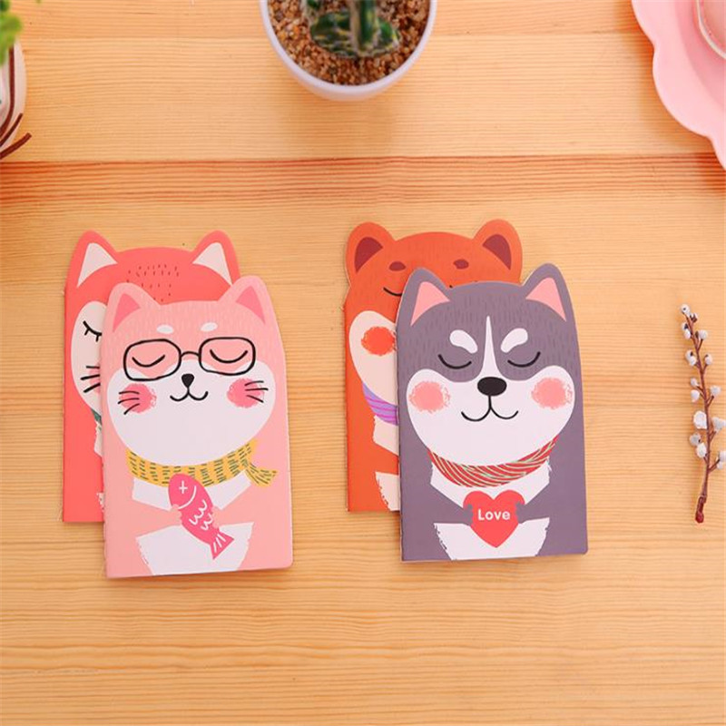 1Pcs Mini Cartoon Animal Shape Notepad Journal Diary Notebook Writting Paper Cute Memorandum School Supplies Stationery For Kids
