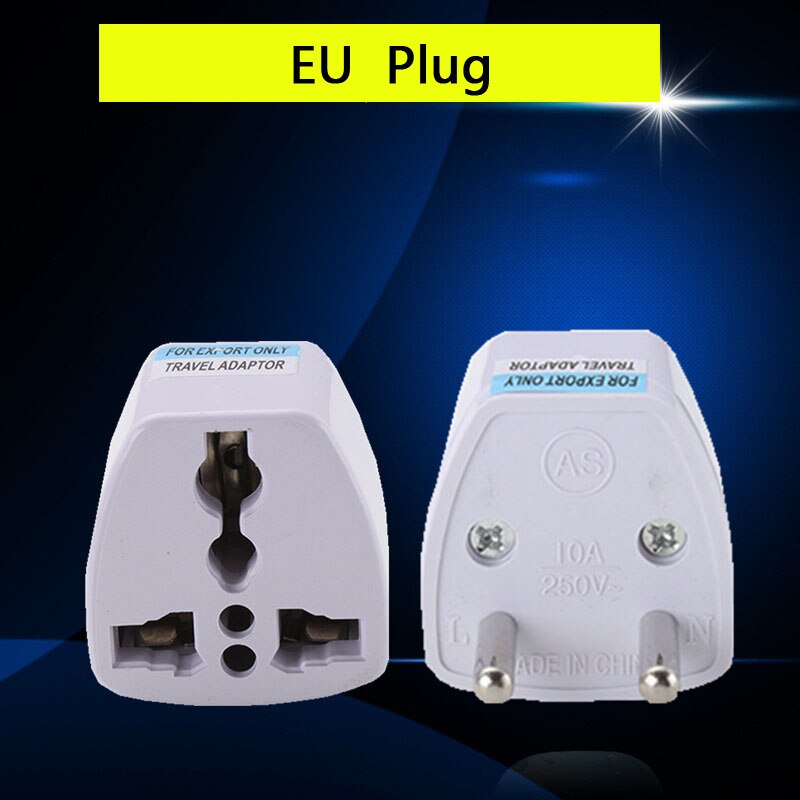 1 Pcs Universal Plug Adapter Internationale 3-Pin Power Plug Adapter Convert Eu/Ge/Us/Au/Uk Plug AC100 ~ 250V 10A Stopcontact
