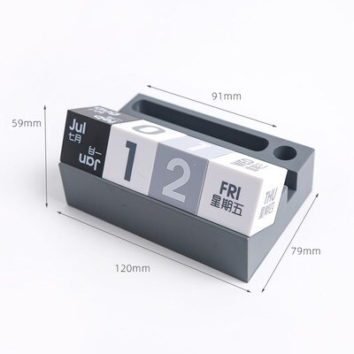 Kontor vintage hjemme kalender multi-funktion mobiltelefon holder ornamenter diy flip studie dekoration: -en