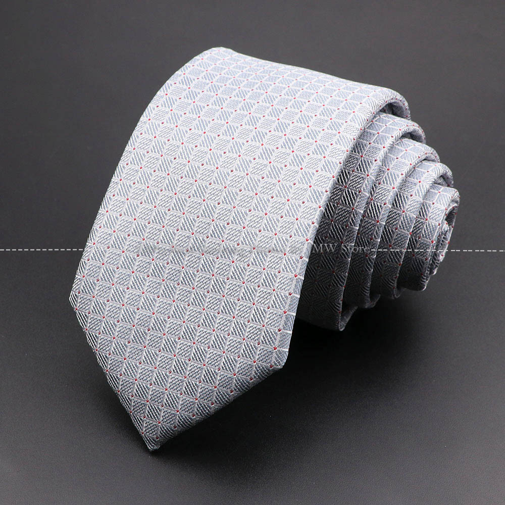 mariage hommes cravate violet bleu solide rayé Plaid points cravates directe marié col accessoires: Lavande