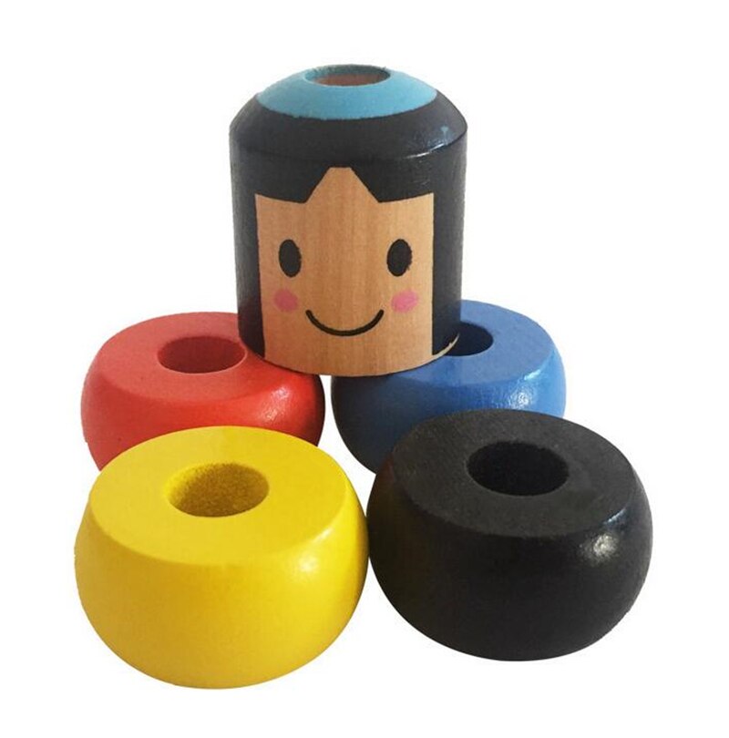 1pc/ sets magische houten poppen voor kinderen, grappige trucs, komedie, magie, rekwisieten, onsterfelijke poppen, straatkunst voor kinderen