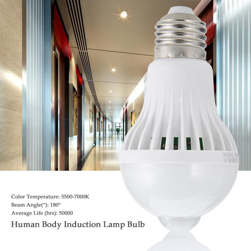 E27/B22 Led Pir Motion Sensor Lamp 5 W/7 W/9 W Super Helderheid Pir Infrarood menselijk Lichaam Inductie Lamp