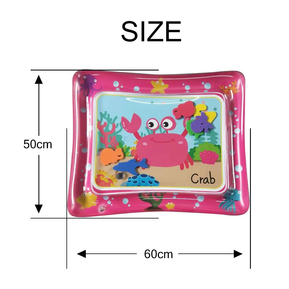 Baby Water Mat Inflatable Cushion Infant Toddler Water Play Mat for Children Early Education Developing Baby Toy Summer Pool: crab