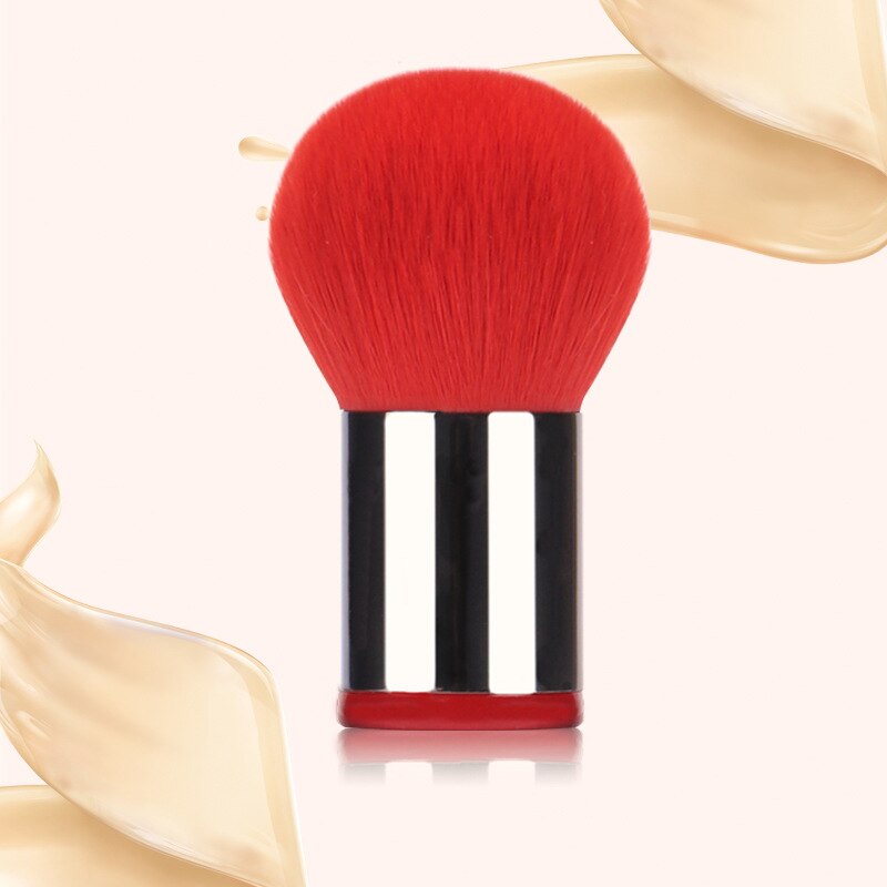 2021New Big Powder Brush Makeup Foundation Blusher Setting Loose Powder Brush Red Synthetic Hair Makeup Tool MUF124
