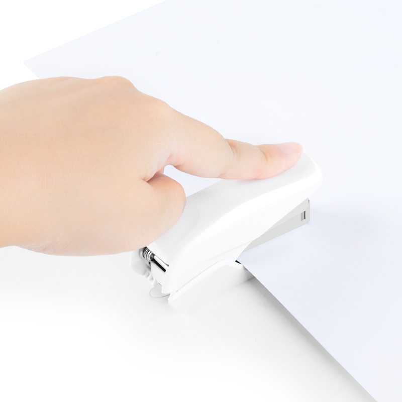 Guangbo Stapleless Stapler Book Paper Effortless Stapling Stapler White Mini Portable No Staples School Office Supplies 1PCS