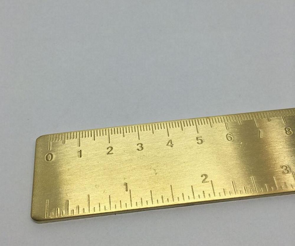 Total cuivre bricolage règle fer délicat pour Journal Filofax planificateur cahier fournitures scolaires double taille mesurée: Classical Brass