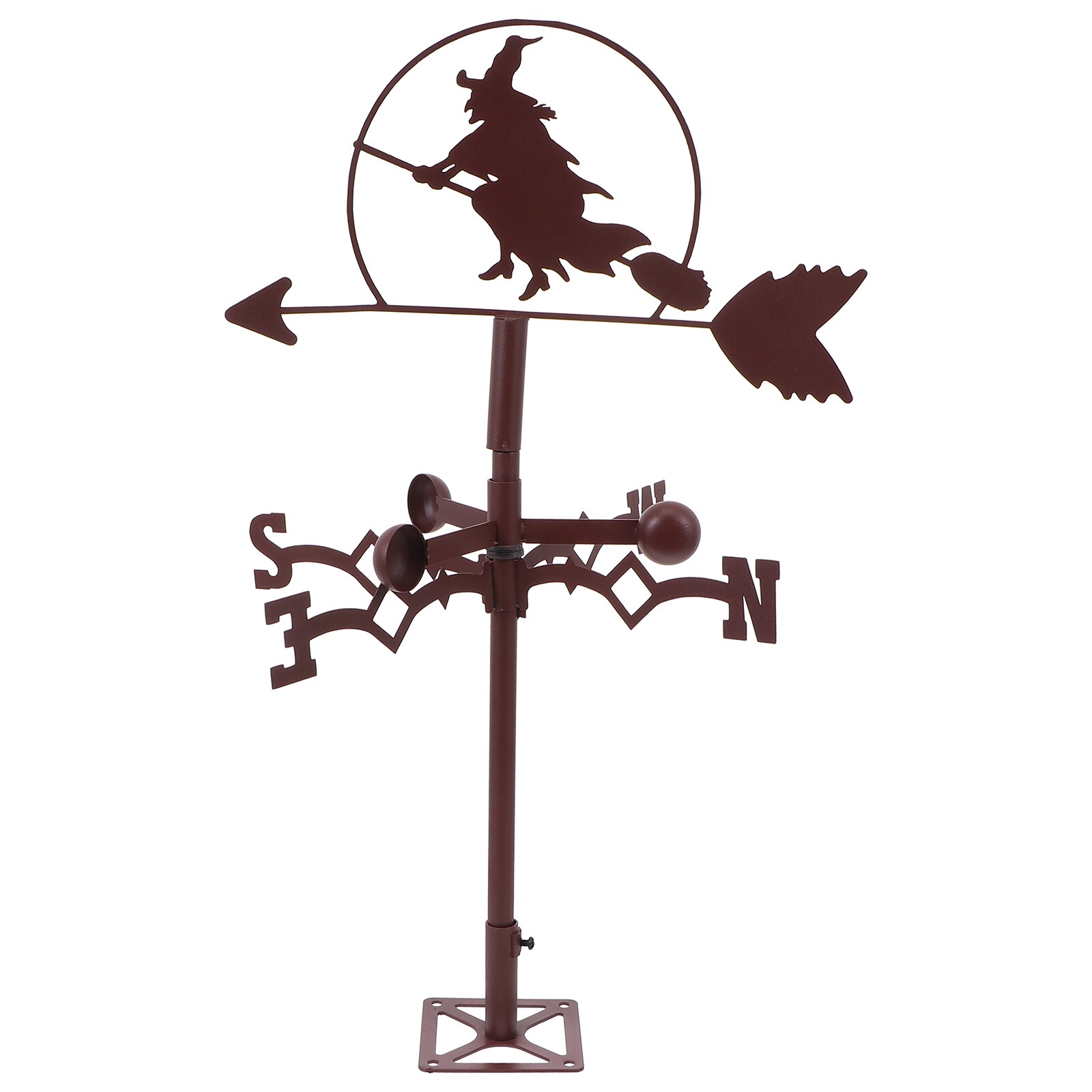 1Pc Witch Weathervane Stainless Steel Weather Vane Metal Direction Vane: Default Title