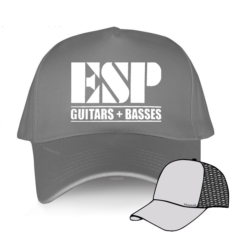 Summer Esp Guitars Caps Casual Adjustable Baseball Cap Men Music Guitars Hats: grey