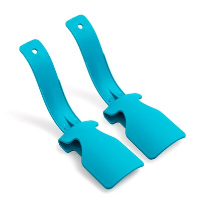 Lazy Men Shoehorn Shoe Lifter Small Carry-on Shoehorn Grilled Shoes Pumping Wear Shoes Useful Product Household Plastic WSN2640: blue