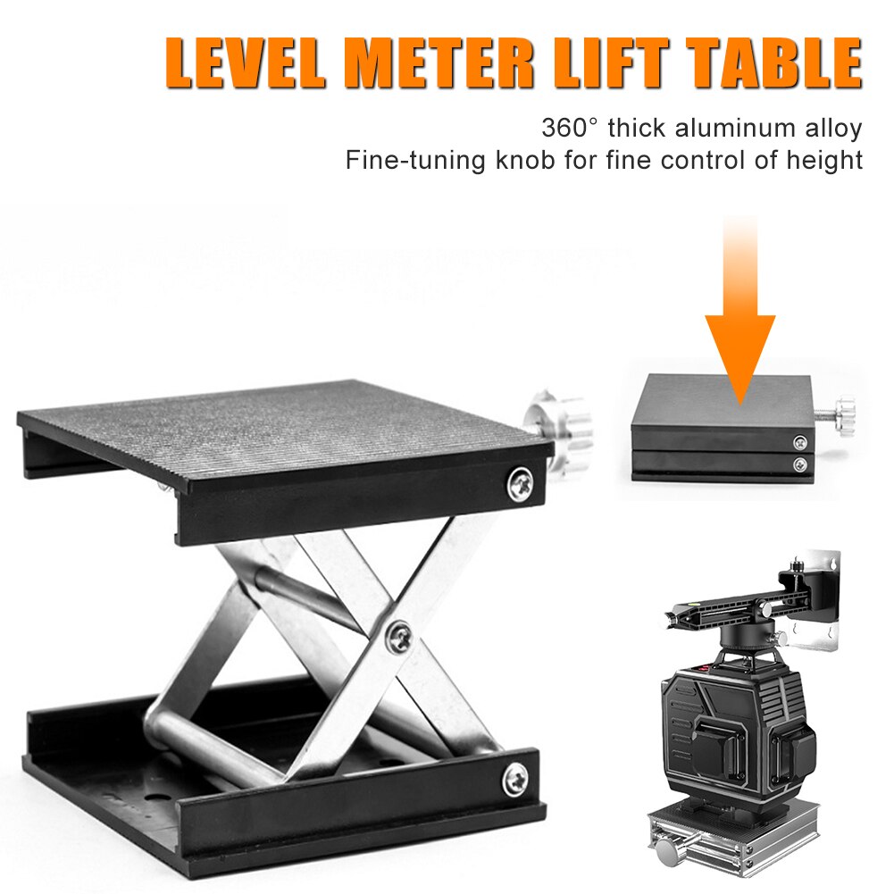 Aluminum Lifter Router Table Milling Lifting Woodworking Engraving Spirit Level Lifting Stand Carpentry Tools for Laboratory