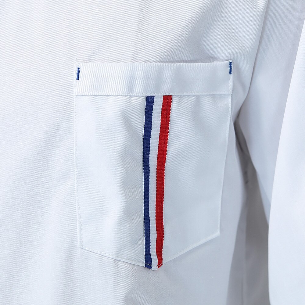Unisex restaurante uniforme de cocina para Chef camisa transpirable manga larga chaqueta de Chef trabaja ropa para hombres al por mayor de servicio de alimentos de