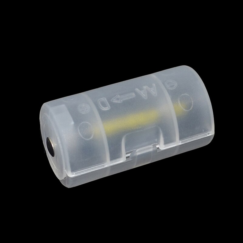 4Pcs AA To D Size Battery Adapter Converter Storage Box Case Holder Plastic