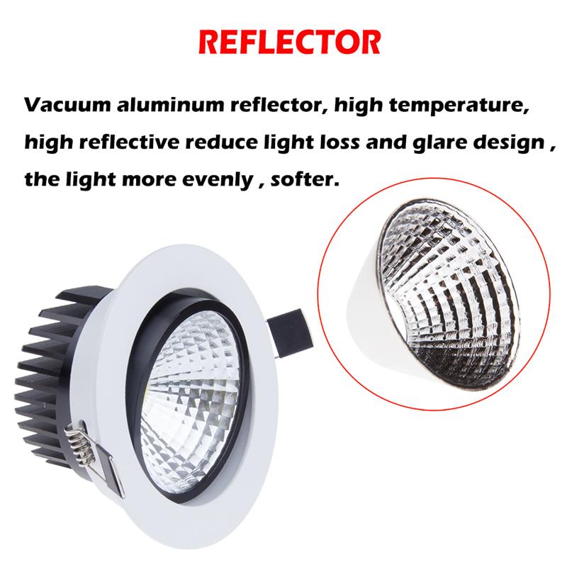 Lemonbest Dimbare Led Downlight Licht COB Plafond Spot Light 5 W/220 V Plafond Inbouw Verlichting Binnenverlichting