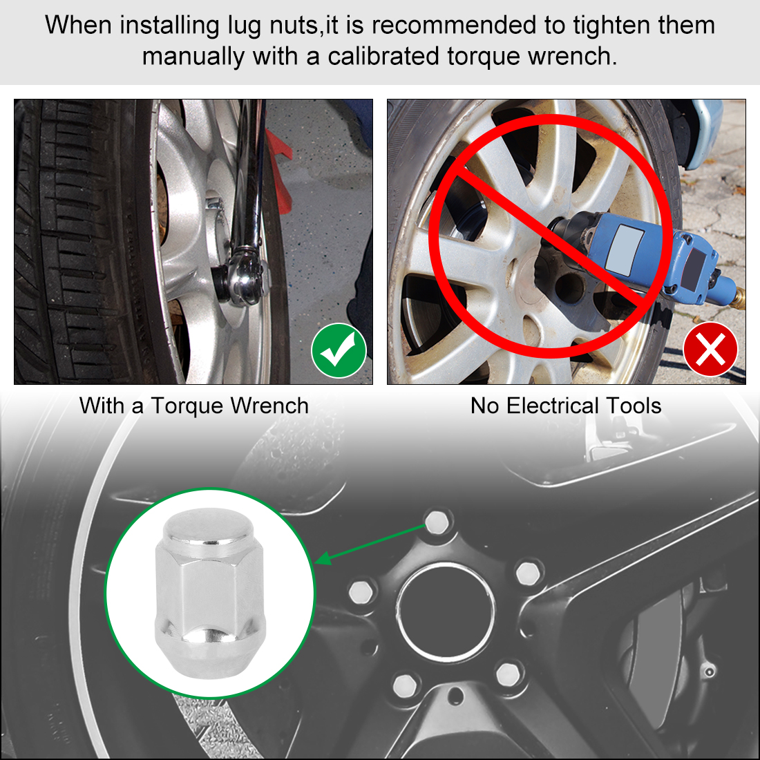 Uxcell hjulmuttrar racingbulthuvudskydd hjuldelar 4 st  m12 x 1.5 35mm krombult ekollon sexkantsmuttrar stål för bil