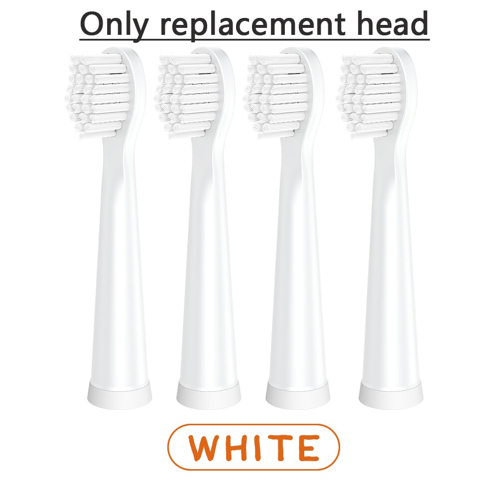 Brosse à dents électrique sonique puissante Ultra sonique USB Charge brosses à dents rechargeables brosse à dents de blanchiment électronique lavable: White head