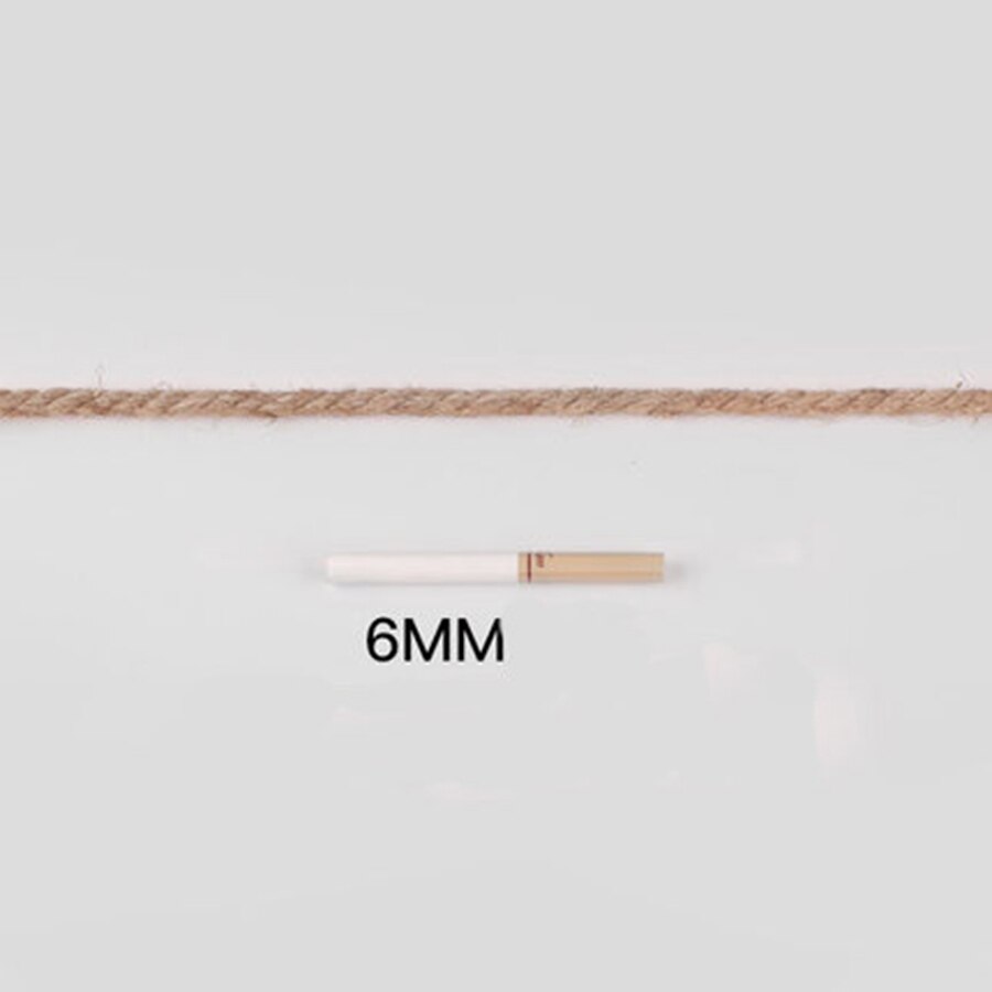 10M 50M 200M 400M Hennep Jute Cord Diy/Decoratieve Handgemaakte Twisted Touw Accessoire Voor Papier crafting Verpakking Doos Lijn: 6mm 50m
