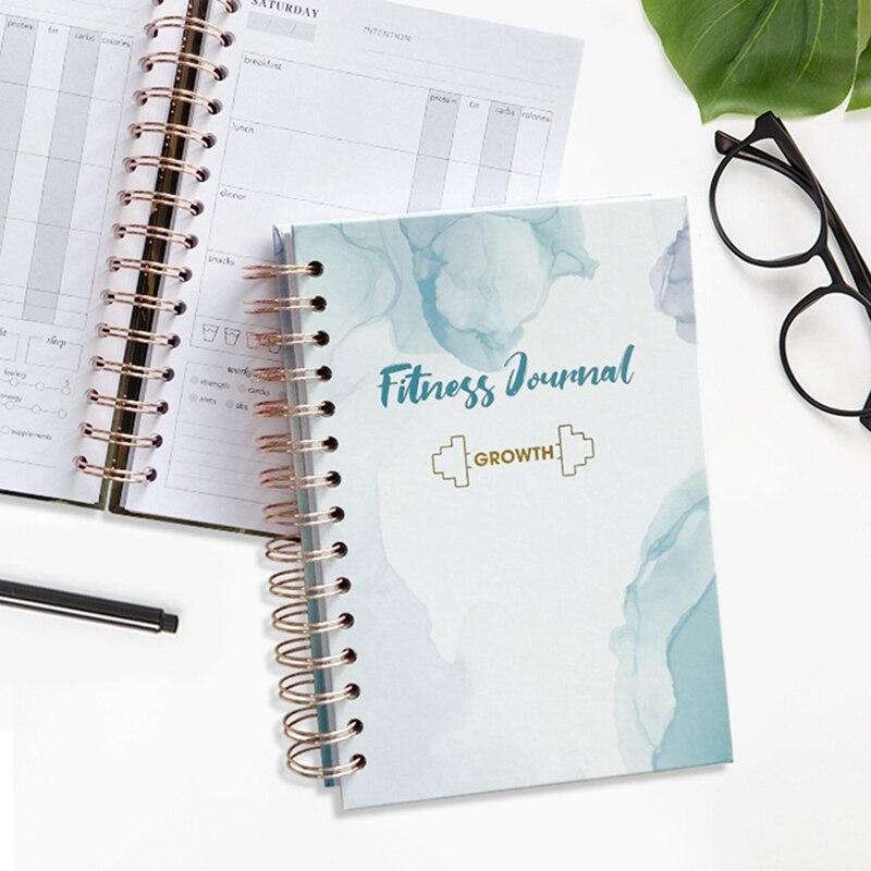 Workout Fitness Journal Planners, Dagelijks Wekelijks Non-Gedateerd Planner, notepad Voor Fitness En/Voeding Journal/Planners