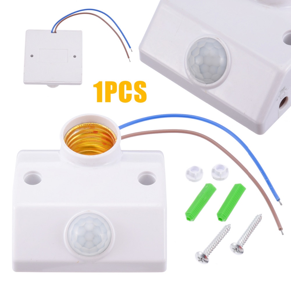 E27 PIR Infrared Motion Sensor LED Light Lamp Holder LED Lamp Base PIR Motion Sensor Switch Light Holder Socket