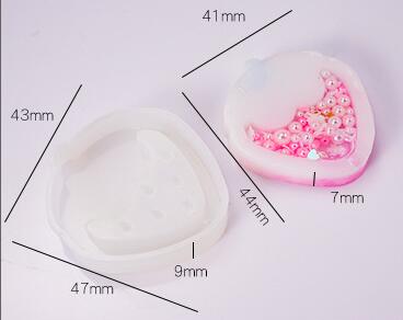 Silikonform für treibsand-shake-eiscreme-anhänger, tropfende eis am stiel-harzform, sternenbär-schlüsselanhängerform, kawaii-bastelbedarf, uv-harz-zubehör: Erdbeere