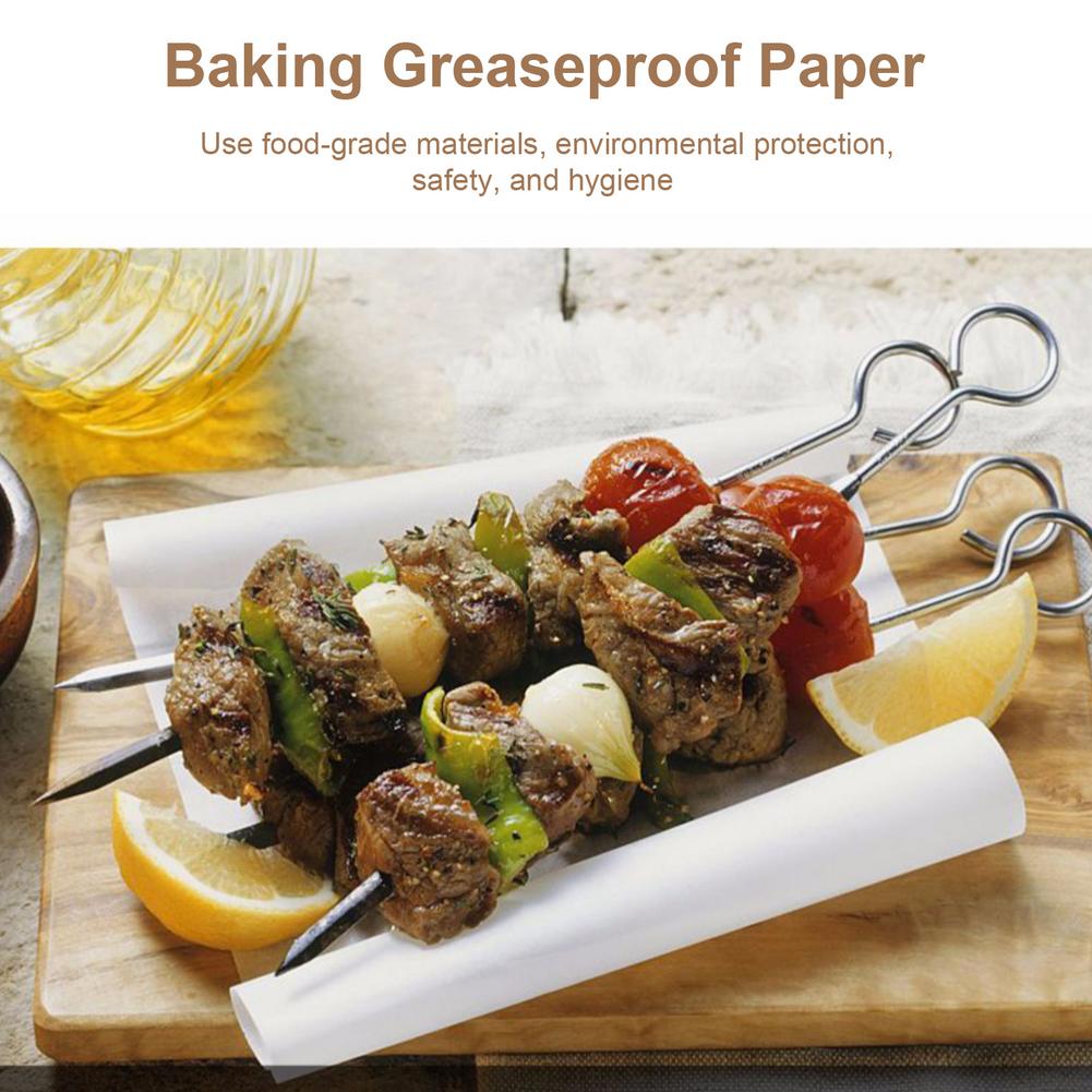 1 rouleau de papier ciré de alimentaire, papier gras d&#39;emballage pour pain, bonbons, gâteaux, hamburgers, frites, papier huileux, outils de cuisson