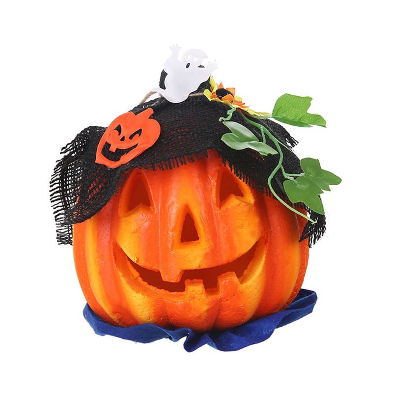 Hat Scarecrow Pumpkin Lamp Glowing Foam Pumpkin Lamp For Halloween Party Bar W0YC: 2