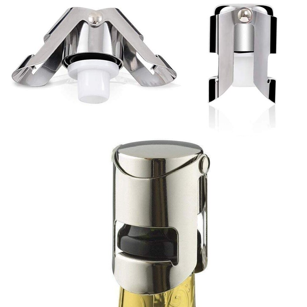 Stainless Steel Champagne Bottle Cap Portable Sealant Bar Cap Wine Bottle Plug Sparkling Wine Champagne Stopper Champagne Cap